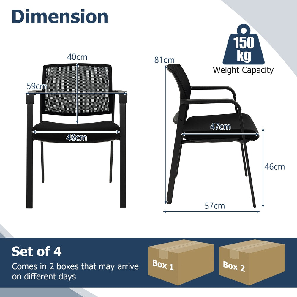 4-Pack Office Conference Chair Set