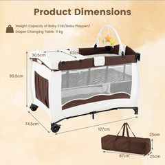 Dimensions of the baby playpen and its carry bag