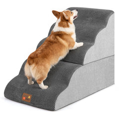 5-step Dog Foam Stairs for High Bed Sofa Couch Transformative High-density Pet Ramp
