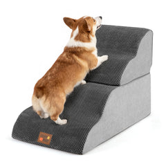 4-step Dog Foam Stairs for High Bed Sofa Couch Transformative High-density Pet Ramp