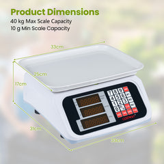 40 KG Price Computing Scale with Dual-sided LED Display