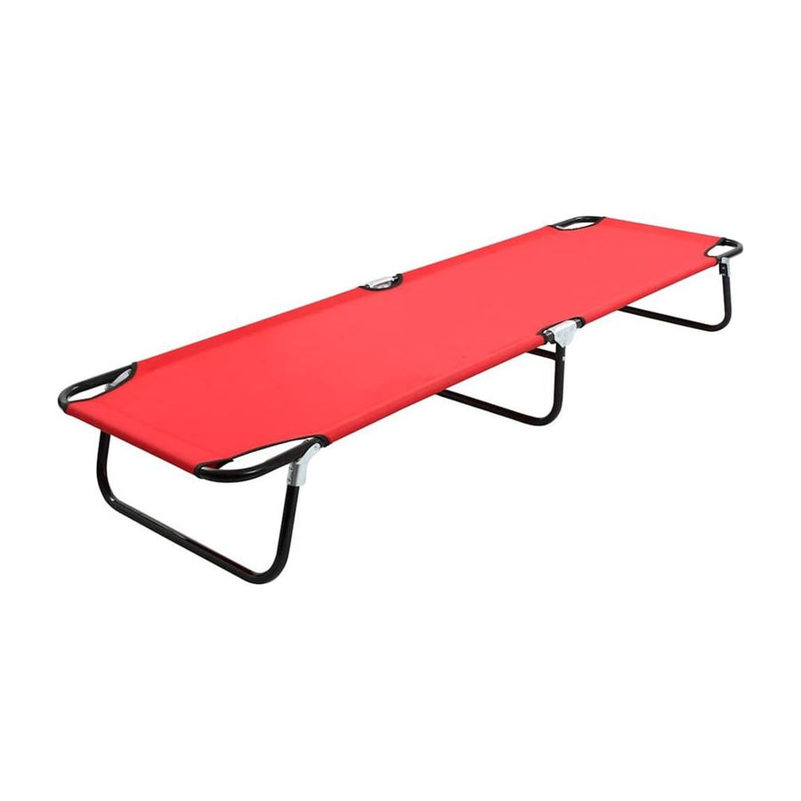 Folding Sun Lounger Red