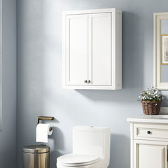HOMCOM Bathroom Wall Cabinet with Adjustable Shelves - White - product image 2