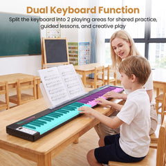 4PCS Portable Folding Full Size Electric Piano in Black, image 5