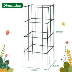 4 Pack Tomato Cage Assembled Plant Support Stakes for Vertical Climbing Plants