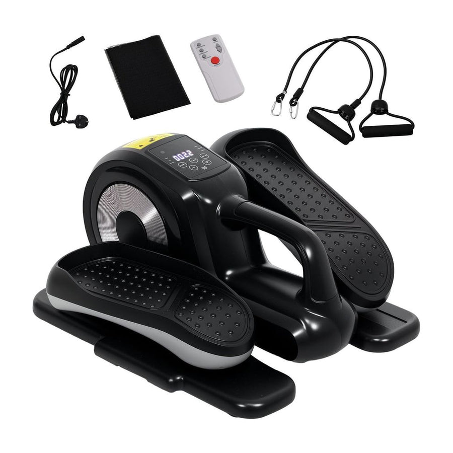 SPORTNOW Under Desk Electric Elliptical Machine for Home, Sit Down Pedal Exerciser for Seniors with 12 Programs, LCD Monitor