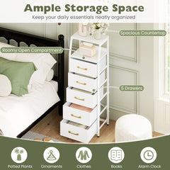 The storage unit with drawers pulled out to show the interior storage space