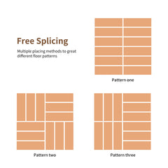 Diagram showing different ways to lay the interlocking deck tiles