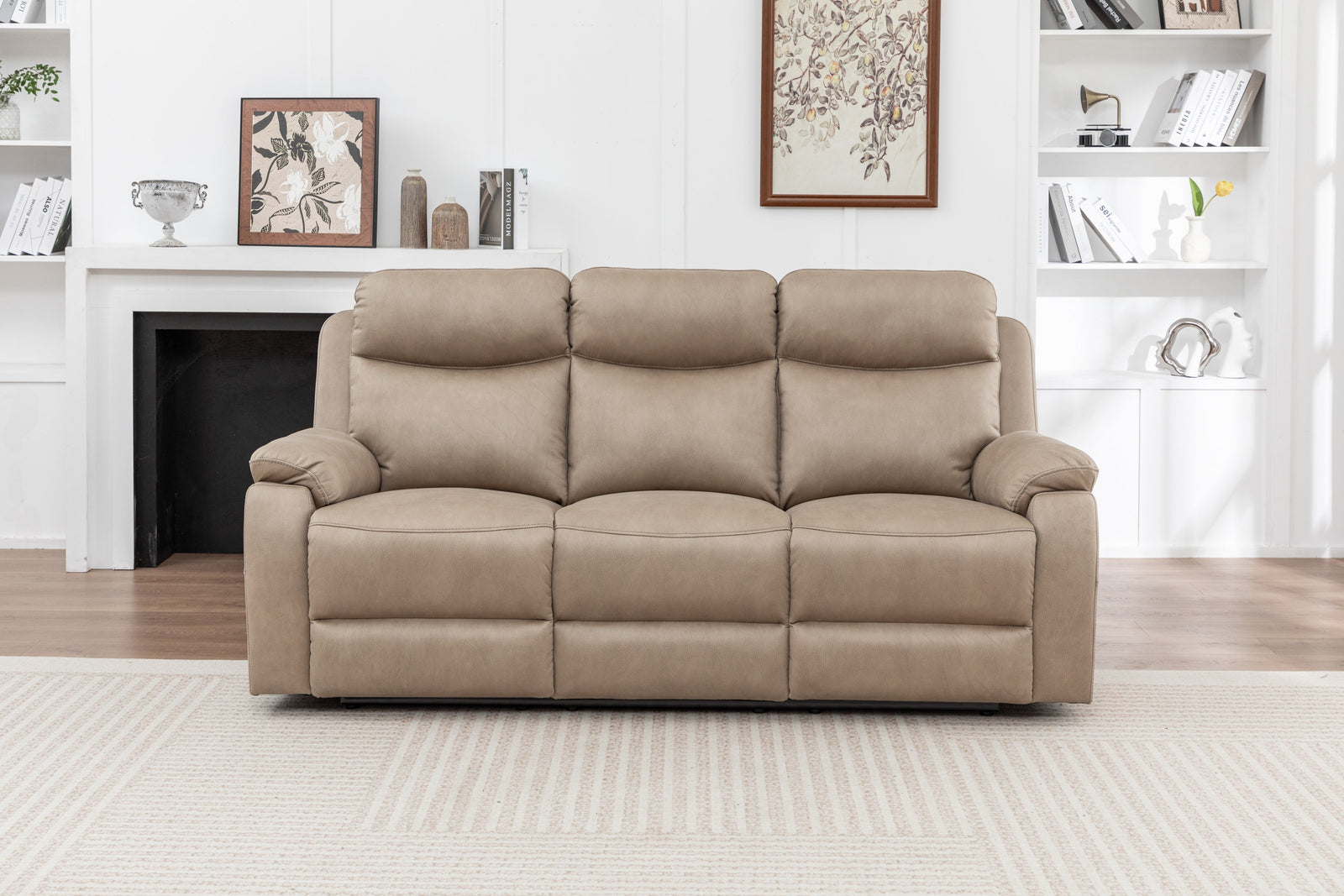 Corley 2 Seater Sofa Beige Stone (Recliner)