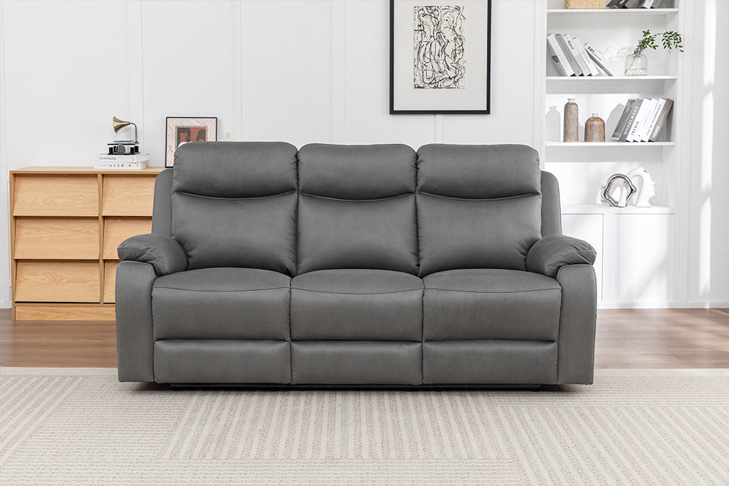 Corley 3 Seater Sofa Grey (Recliner)