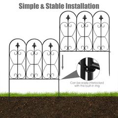 Garden Fencing Panels for Decoration with Arched and Inter-lockable Design