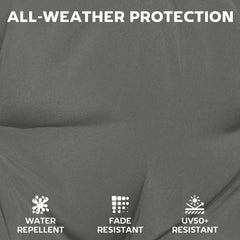 Outsunny Set of 6 Outdoor Seat Cushions with Machine Washable Cover, Water Repellent Seat Cushions Dark Grey