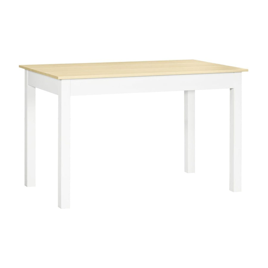 HOMCOM Dining Table for 4 to 6, Modern Kitchen Table with Wood Effect Tabletop, Thick Legs, 120L x 70W x 75Hcm, for Dining