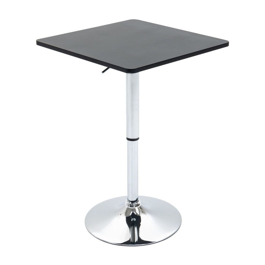 HOMCOM Modern Height Adjustable Counter Bar Table with 360 Swivel Tabletop and Electroplating Metal Base, Pub Desk for Living