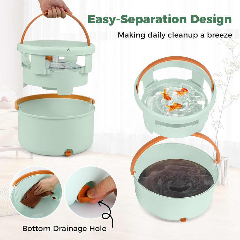 6 PCS Microfibre Mop Pads, mop bucket with easy separation design and drainage hole