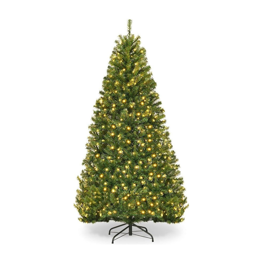 6 FT Pre-Lit Artificial Christmas Tree with 350 Warm White and Multicolored LED Lights