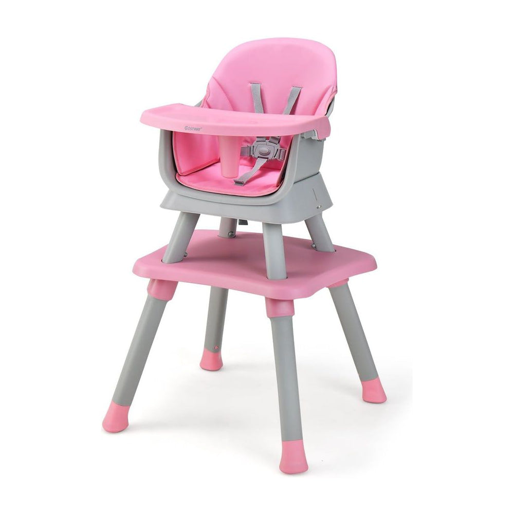 6-in-1 Baby High Chair in Pink