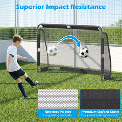 6 x 4 ft Soccer Goal Set for Backyard with Net and Anchoring System
