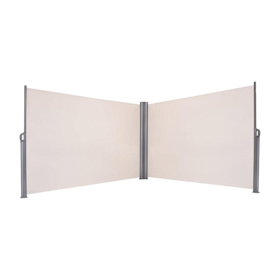 600 x 180 cm Double-Sided Retractable Folding Side Awning with Handle