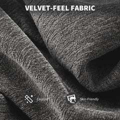 HOMCOM Velvet-Feel Office Chair - Grey