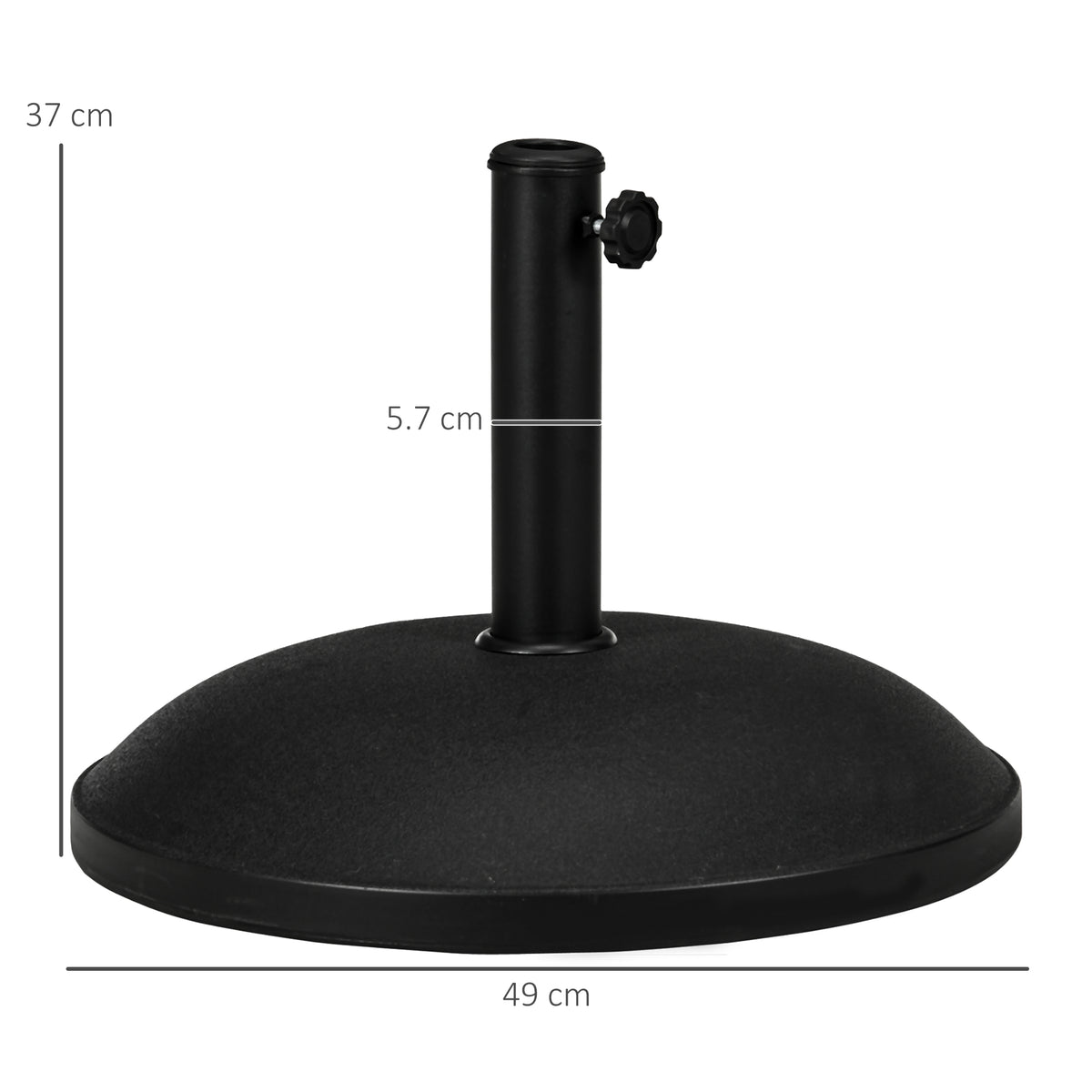 Outsunny 25 kg Parasol Base in Black, image 3