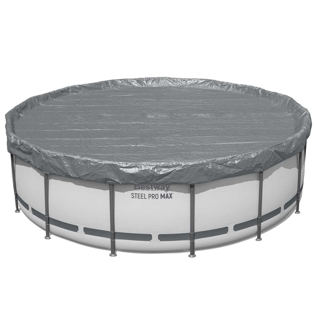 Bestway Pool Cover Ø6.1 Round Polyester Grey 4.27 m