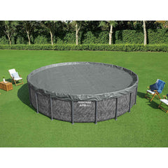 Bestway Pool Cover Ø6.1 Round Polyester Grey 6.10 m