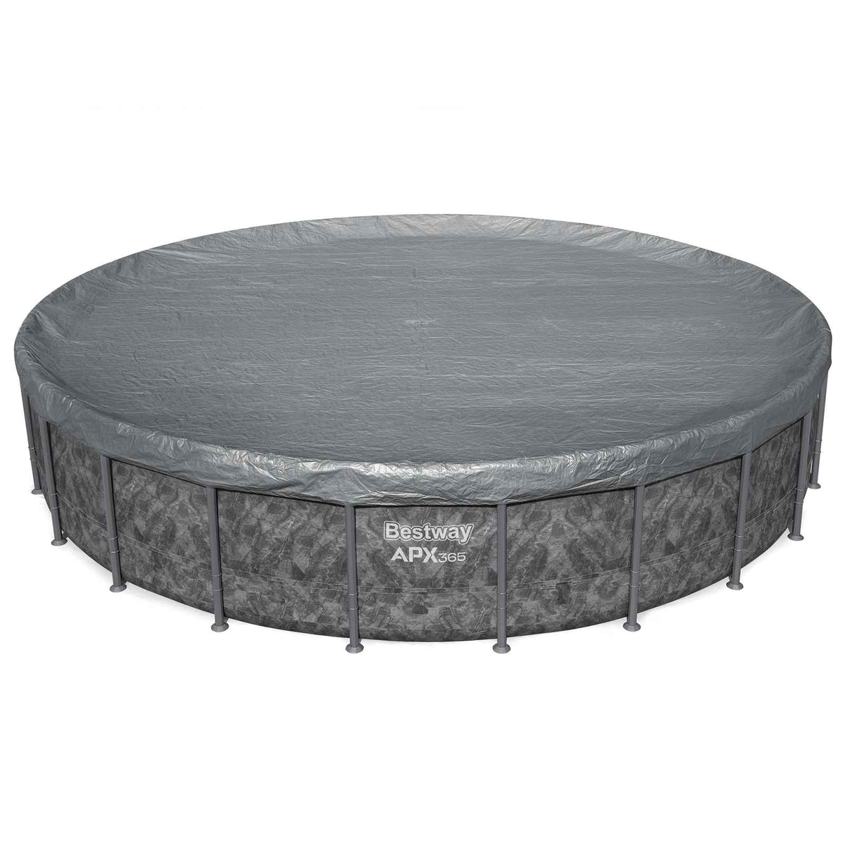 Bestway Pool Cover Ø6.1 Round Polyester Grey 6.71 m