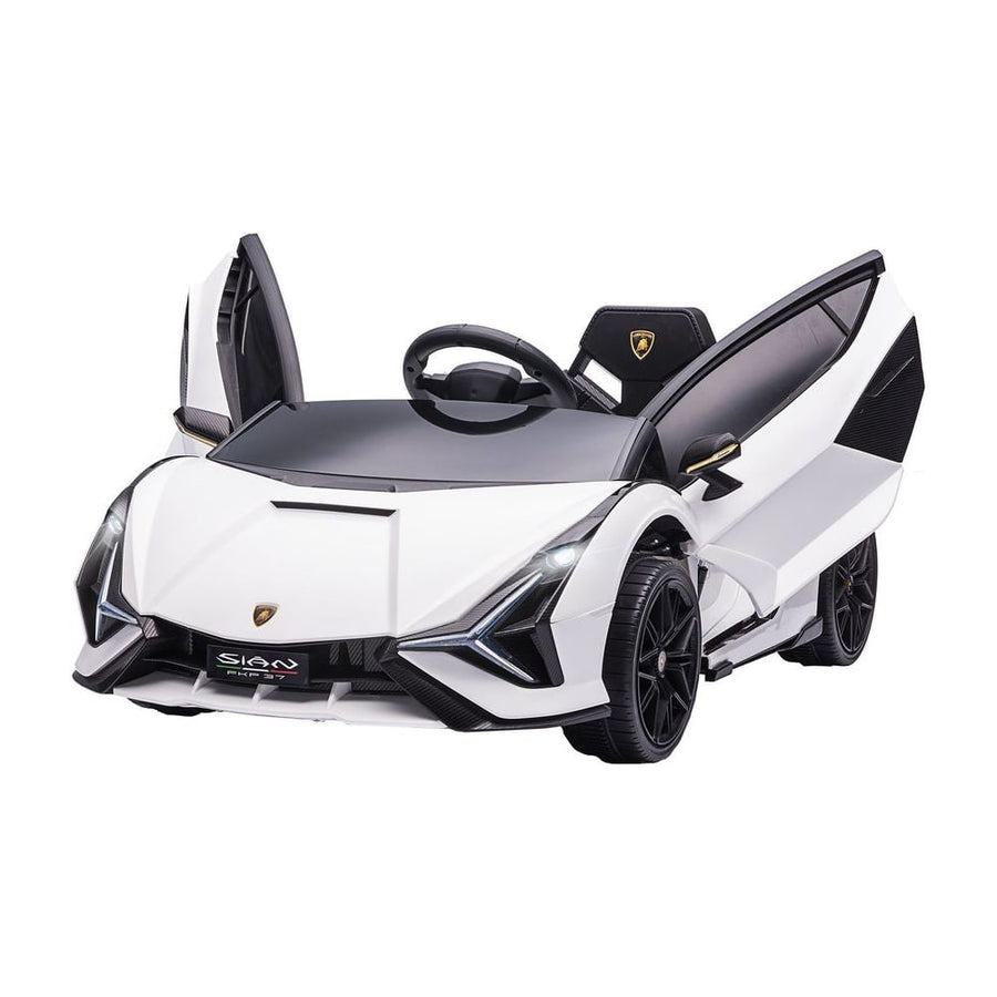 HOMCOM Lamborghini Sian Licensed 12V Kids Electric Ride On Car with doors open