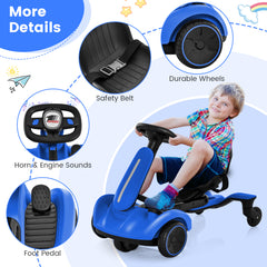 6V Electric Ride on Drift Car for Kids Aged 3-8 Years Old-Blue