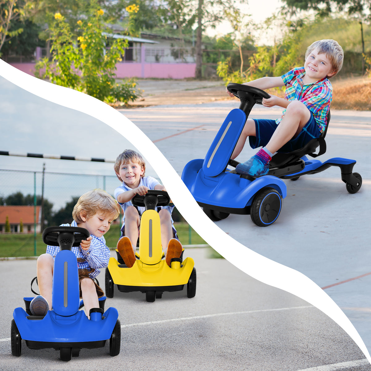 6V Electric Ride on Drift Car for Kids Aged 3-8 Years Old-Blue