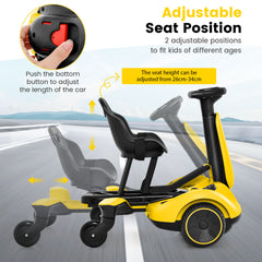 6V Electric Ride on Drift Car for Kids Aged 3-8 Years Old-Yellow