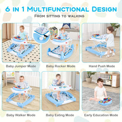 the baby walker demonstrating six different functional modes for child development