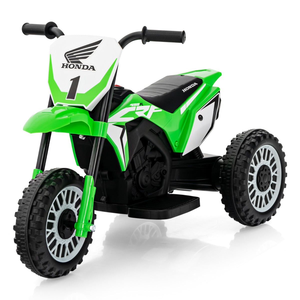 Honda Licensed Kids Ride On Motorbike with Horn Anti-slip Handlebars-Green