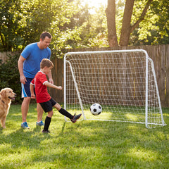 215 x 152 cm Soccer Goal Set for Backyard with Removable Target Cloth