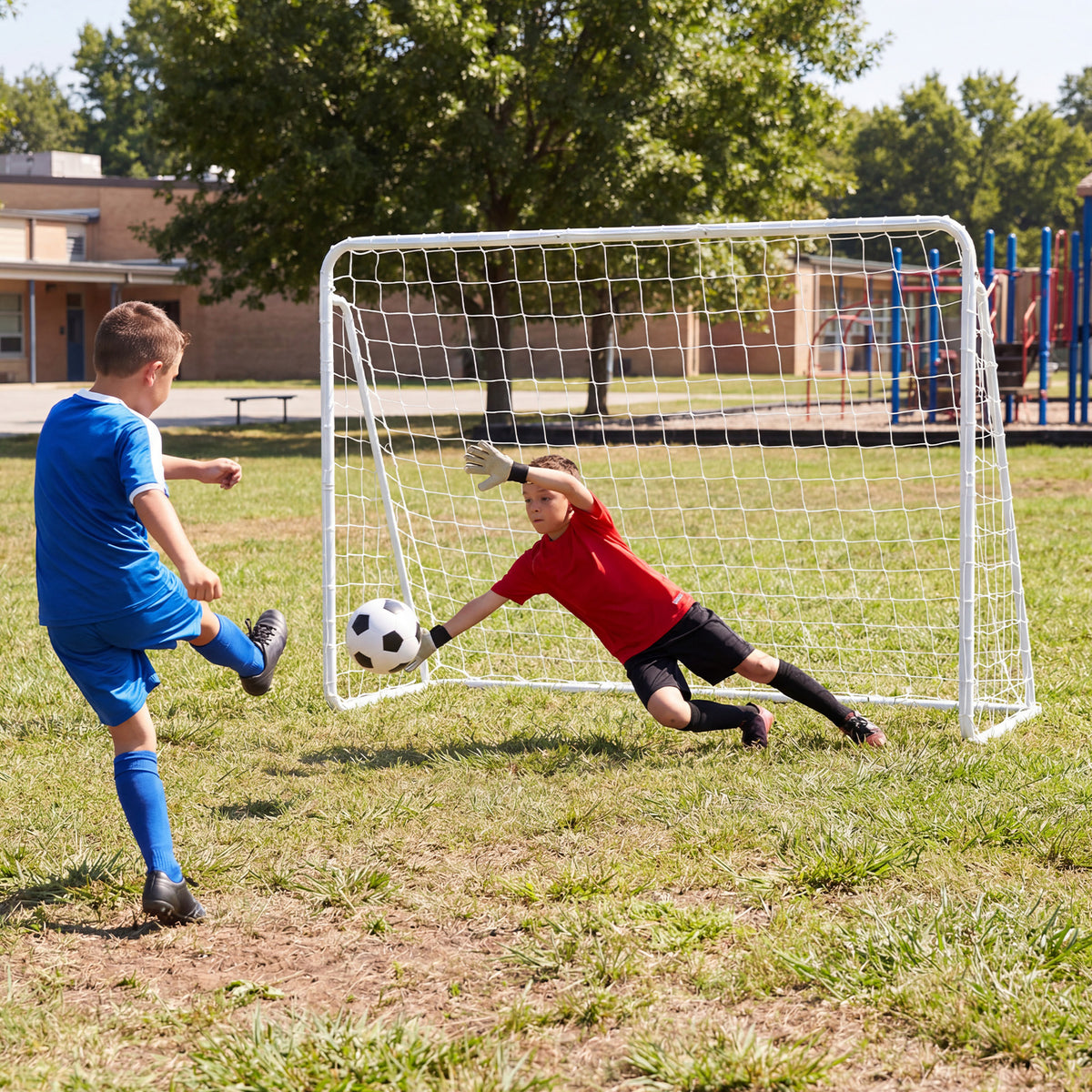215 x 152 cm Soccer Goal Set for Backyard with Removable Target Cloth