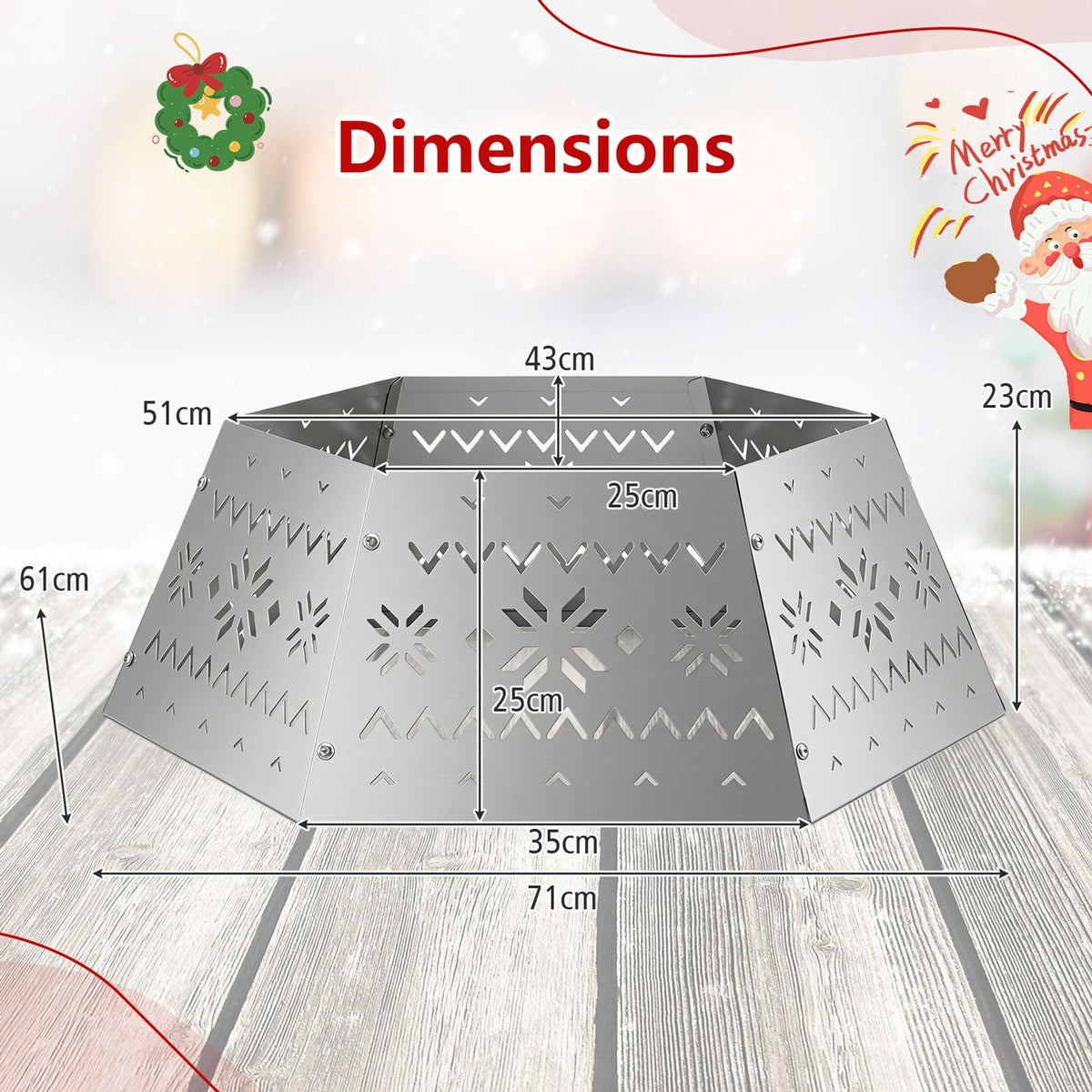 71 CM Metal Hexagonal Christmas Tree, image 5