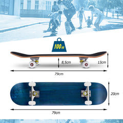 79cm Skateboard Complete Cruiser Standard for Children-Blue