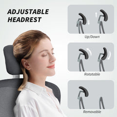HOMCOM Mesh Back Office Chair, with Lumbar Support - Charcoal Grey