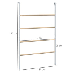 PawHut Chicken Perch for Coop, Wooden and Galvanised Steel Roosting Bar Jungle Gym, Chicken Roosting Ladder for Backyard Farm