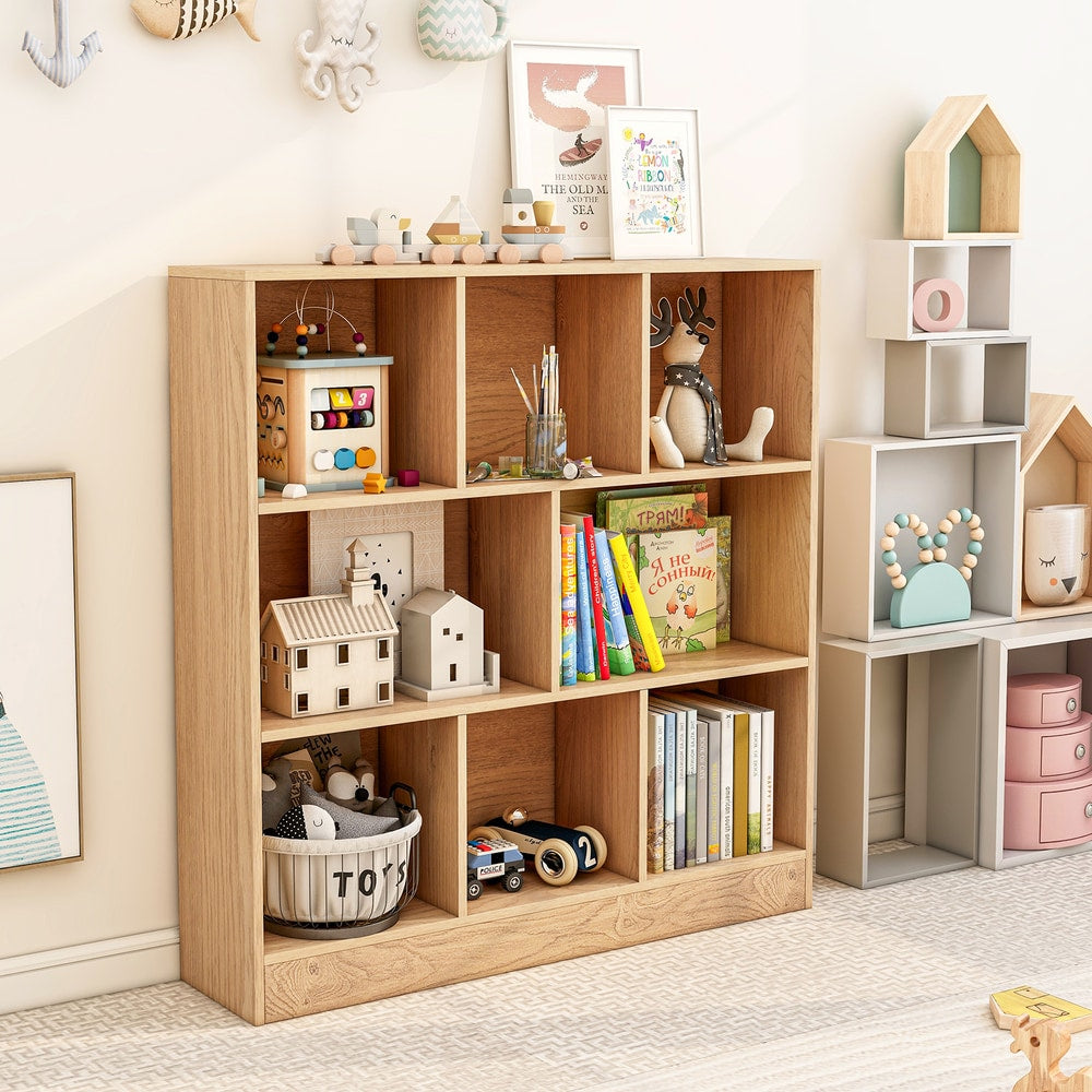 8-Cube Bookshelf, the bookcase used in a child's bedroom to store toys, books, and decorative ornaments