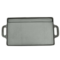 vidaXL Grill Platter 2 pcs Cast Iron Reversible 38x23 cm 2