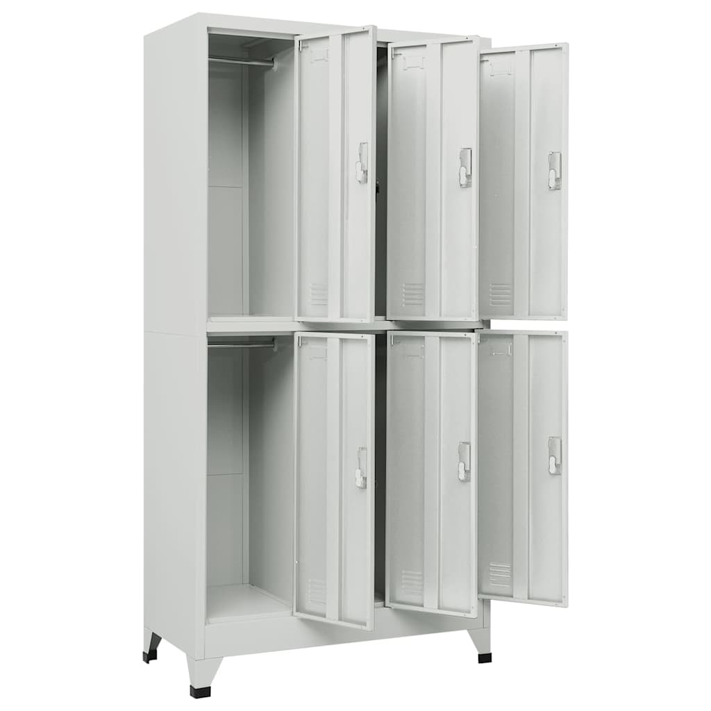 vidaXL Locker Cabinet | Grey | High-quality steel | Large | Locker Cabinet 3
