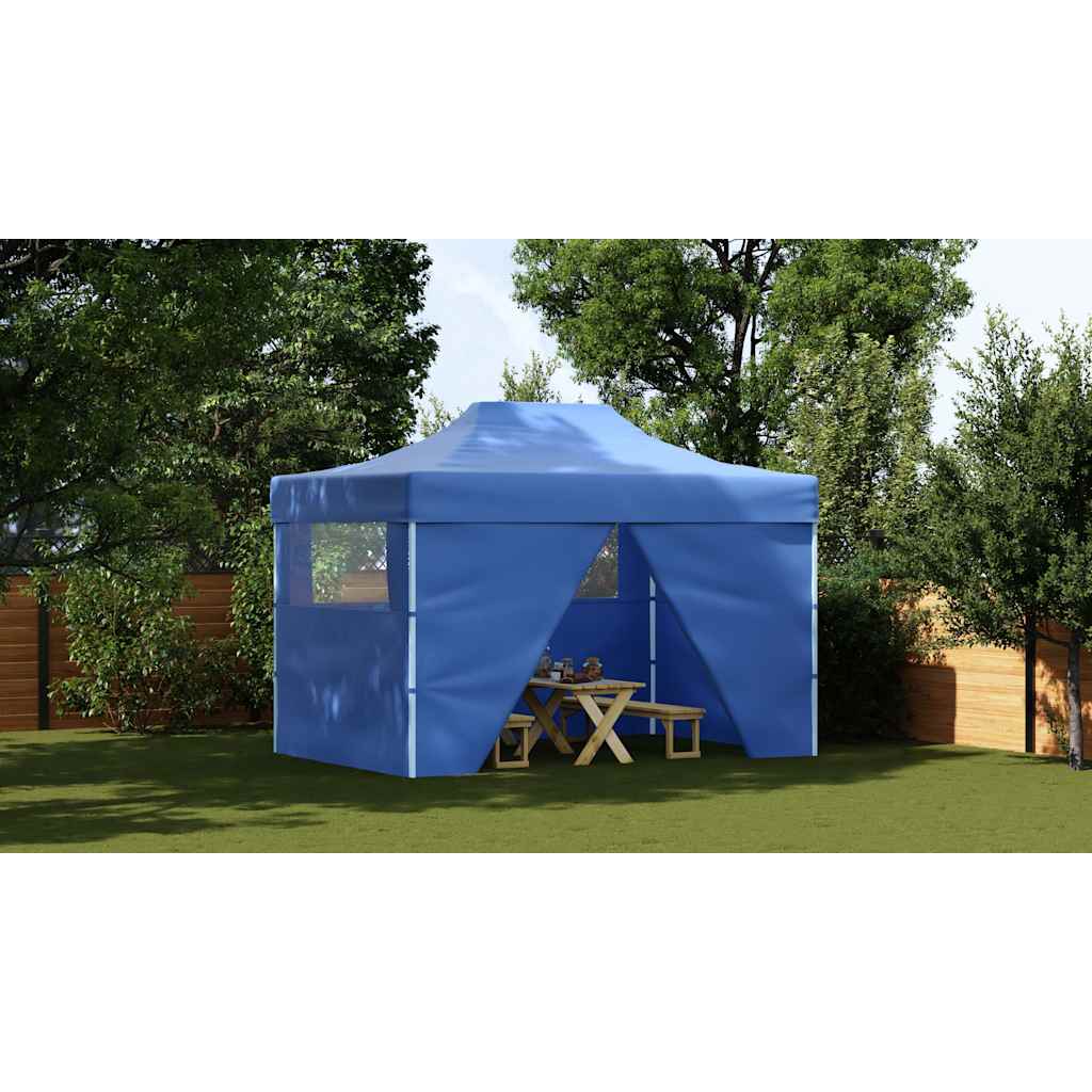 vidaXL Marquee | Blue | 600D Oxford fabric with PVC coating, Powder-coated steel 3