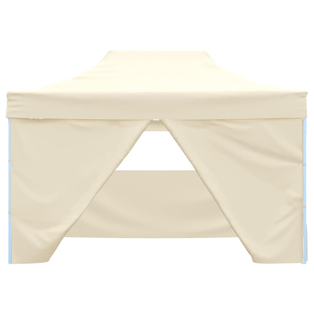vidaXL Foldable Tent Pop-Up with 4 Side Walls 3x4.5 m Cream White 4