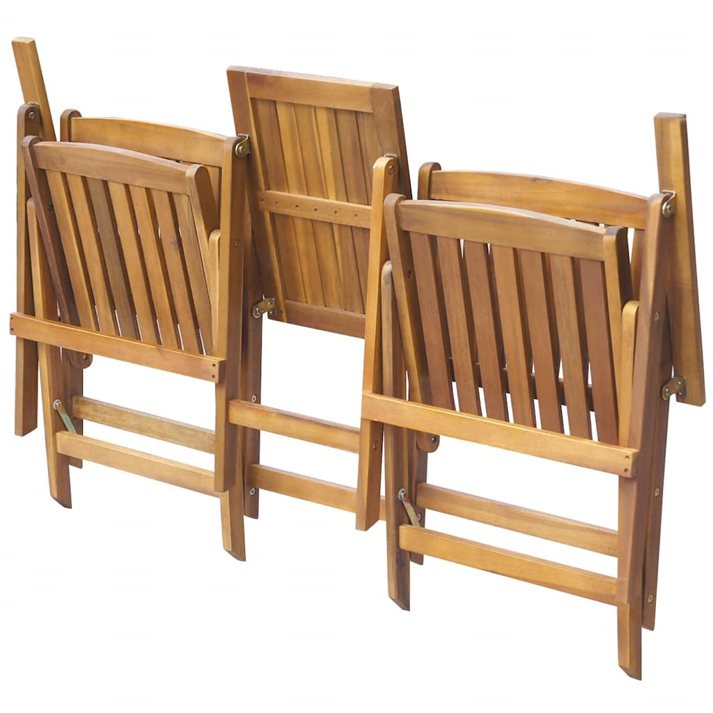 vidaXL Folding Garden Bench with Tea Table 140 cm Solid Acacia Wood 3