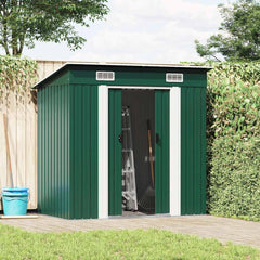 Garden Shed Metal Green