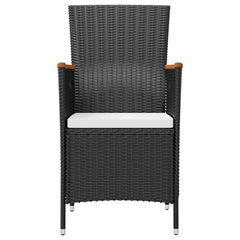 42913 vidaXL 7 Piece Outdoor Dining Set with Cushions Poly Rattan 4