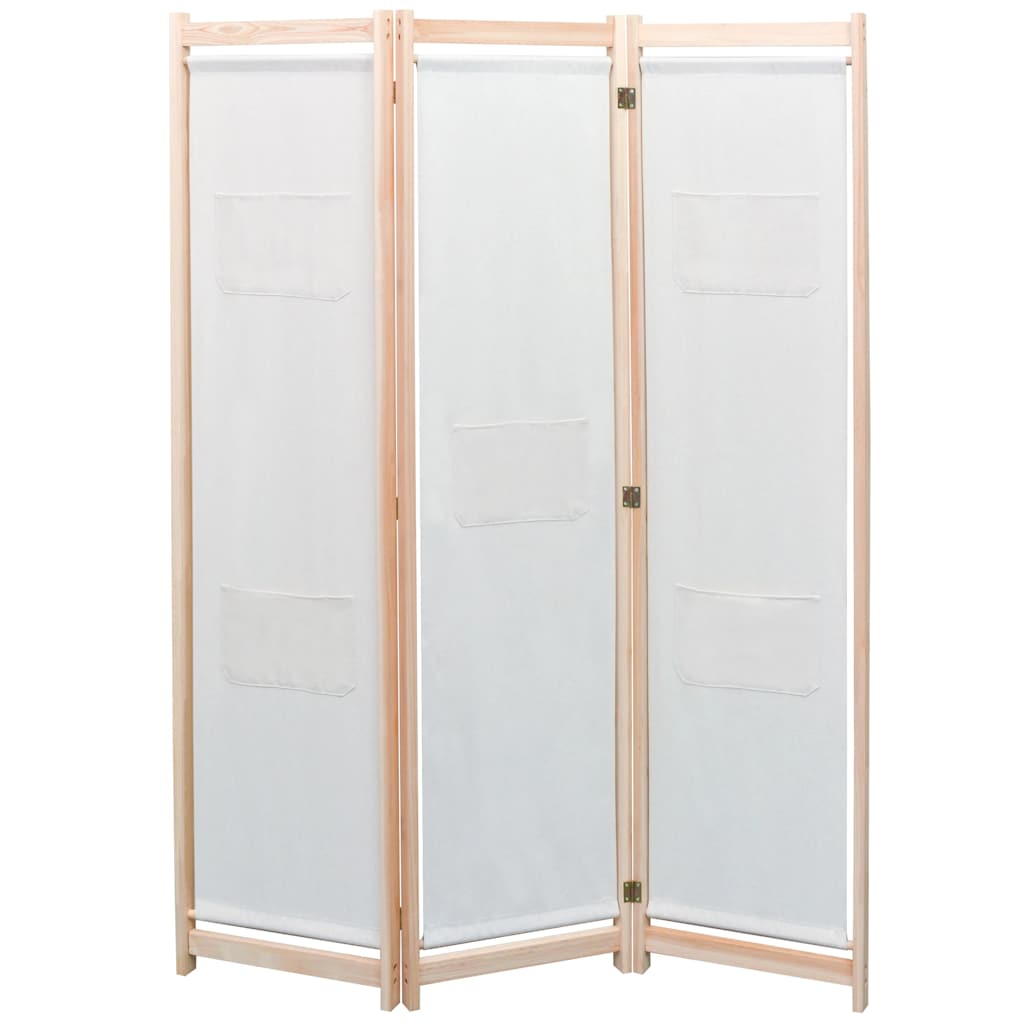 5-Panel Room Divider in Cream