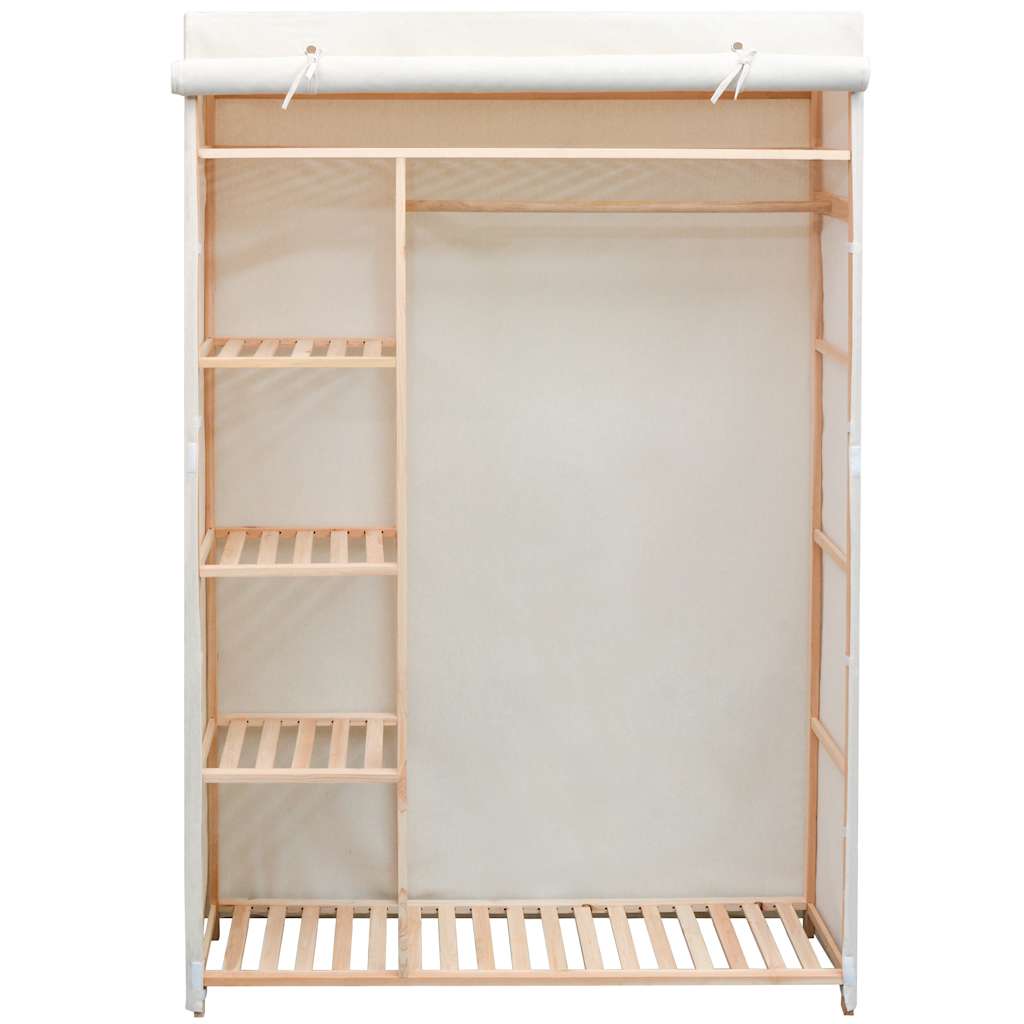 Wardrobe 110x40x170 cm Fabric White